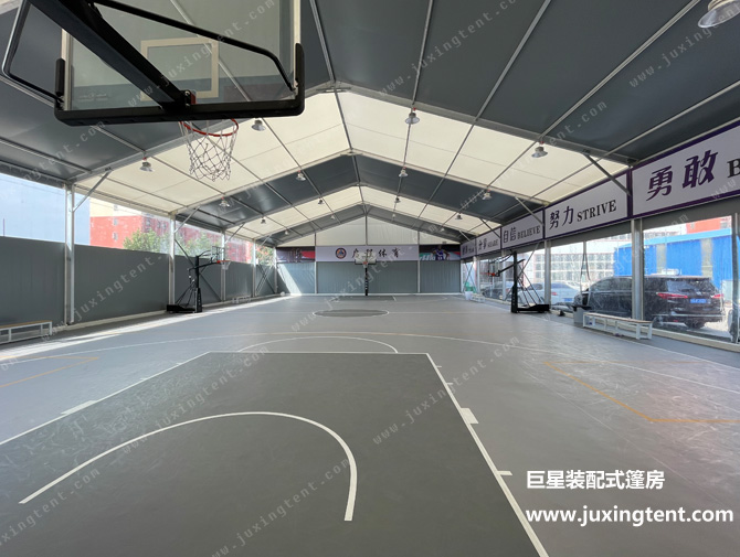 河南新乡一座标准全场篮球篷房