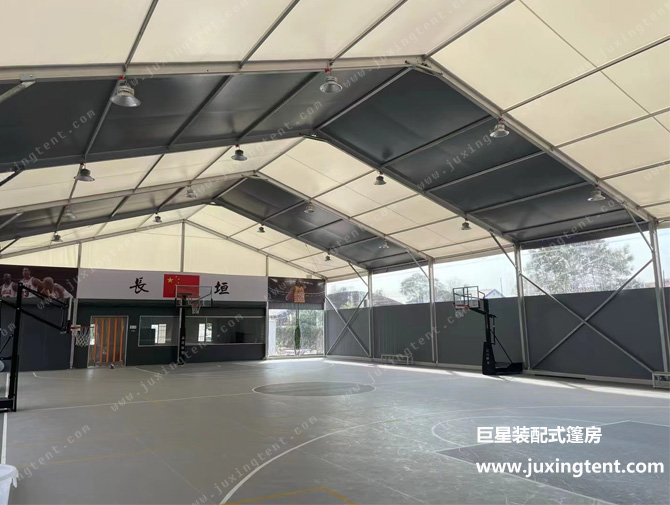 河南新乡一座标准全场篮球篷房